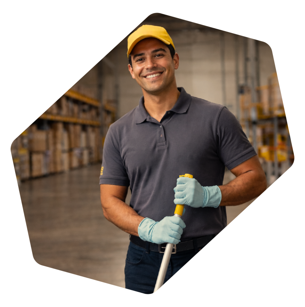 Young Latino cleaning worker - Cleaning and Janitorial Services